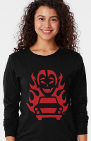 Hot Rod Halloween Dracula Long Sleeve T-Shirt