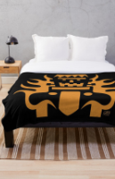 Hot Rod Halloween Frankenstein Throw Blanket