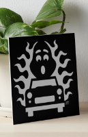 Hot Rod Halloween Ghost Art Board Print