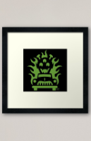 Hot Rod Halloween Martian Framed Art Print