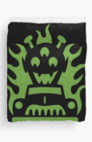 Hot Rod Halloween Martian Duvet Cover