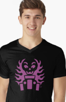 Hot Rod Halloween Skeleton V-Neck T-Shirt