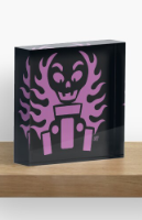 Hot Rod Halloween Skeleton Acrylic Block
