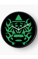 Hot Rod Halloween Witch Clock